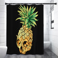 Pineapple Skull Print Shower Curtain