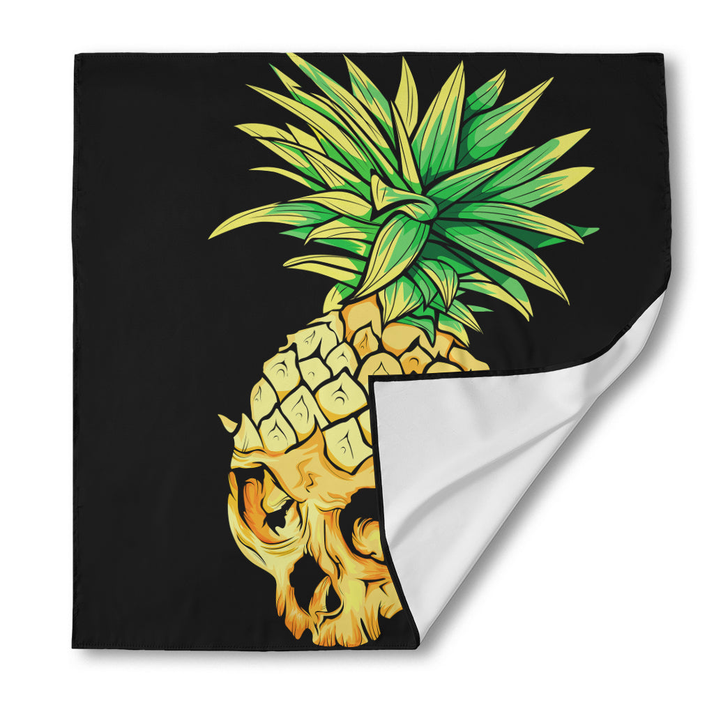Pineapple Skull Print Silk Bandana
