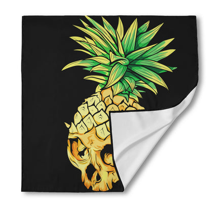 Pineapple Skull Print Silk Bandana