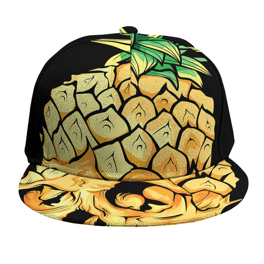 Pineapple Skull Print Snapback Cap