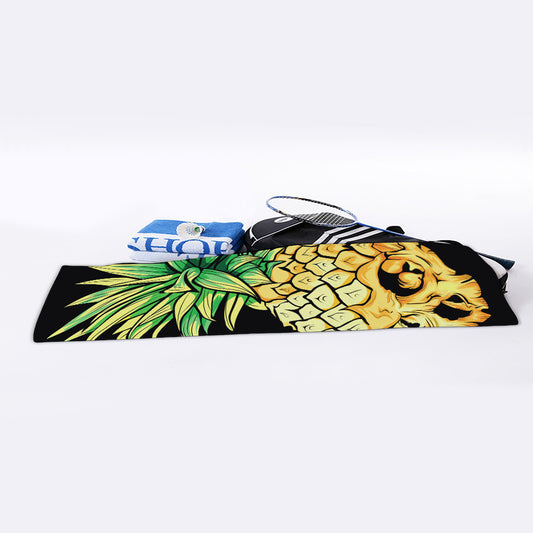 Pineapple Skull Print Sports Towel