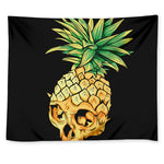 Pineapple Skull Print Tapestry