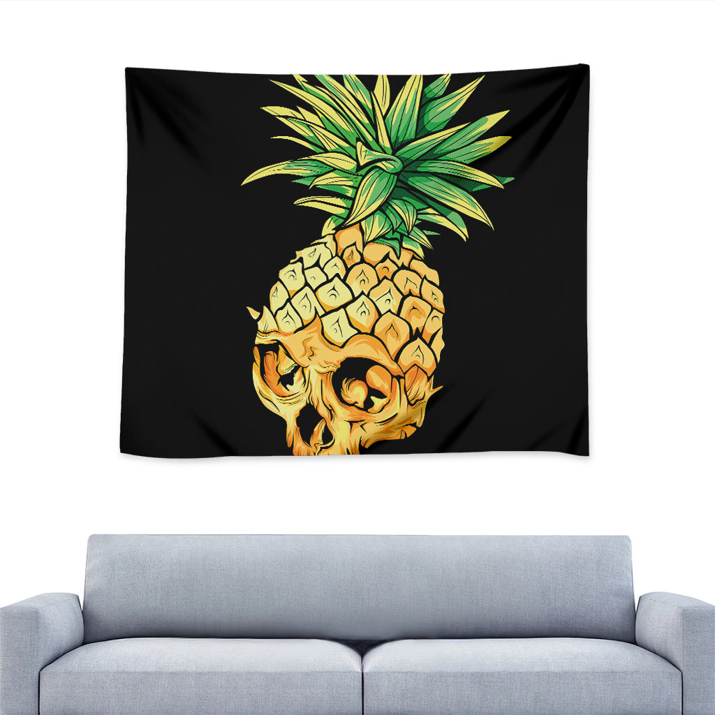Pineapple Skull Print Tapestry