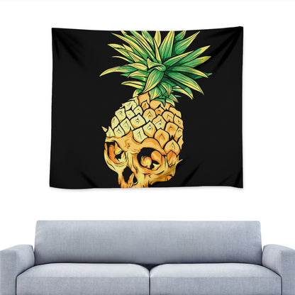 Pineapple Skull Print Tapestry