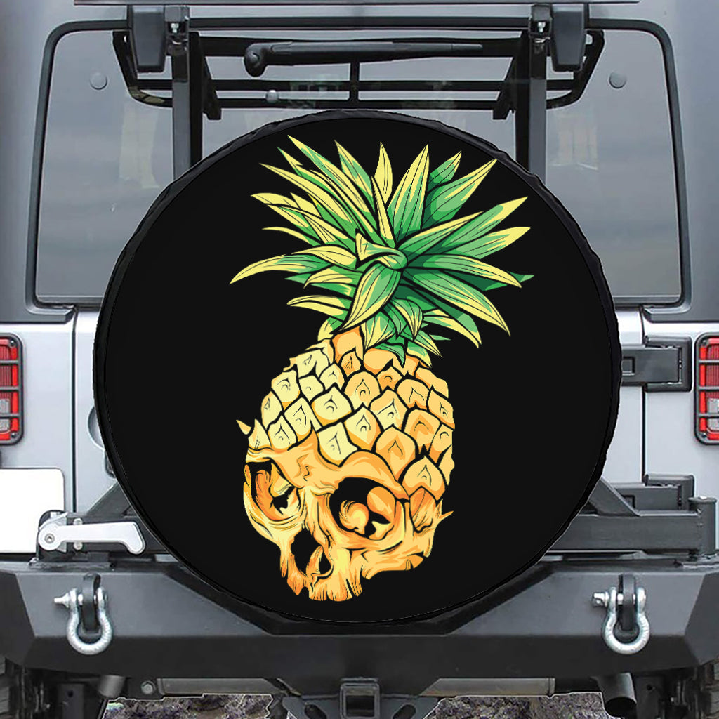 Pineapple Skull Print Tire Cover