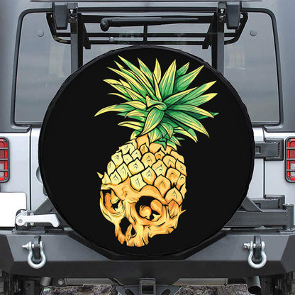 Pineapple Skull Print Tire Cover