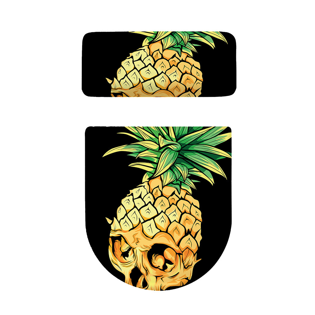Pineapple Skull Print Toilet Lid And Tank Cover Set