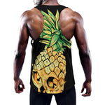 Pineapple Skull Print Training Tank Top