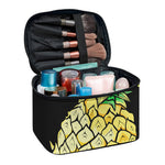Pineapple Skull Print Travel Makeup Bag