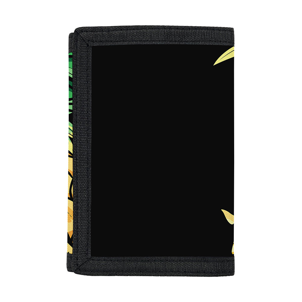 Pineapple Skull Print Trifold Wallet