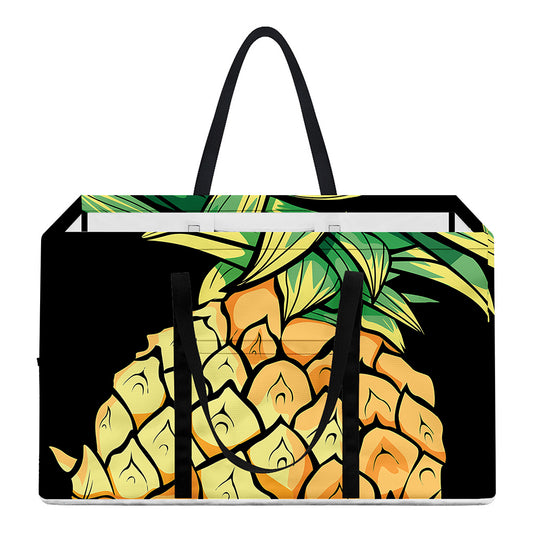 Pineapple Skull Print Utility Tote Bag