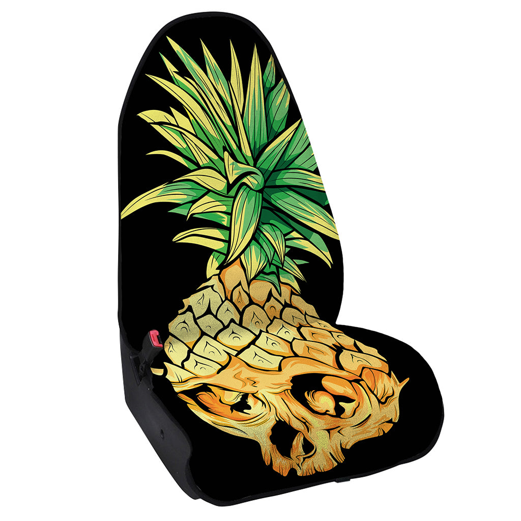 Pineapple Skull Print Waterproof Car Seat Cover