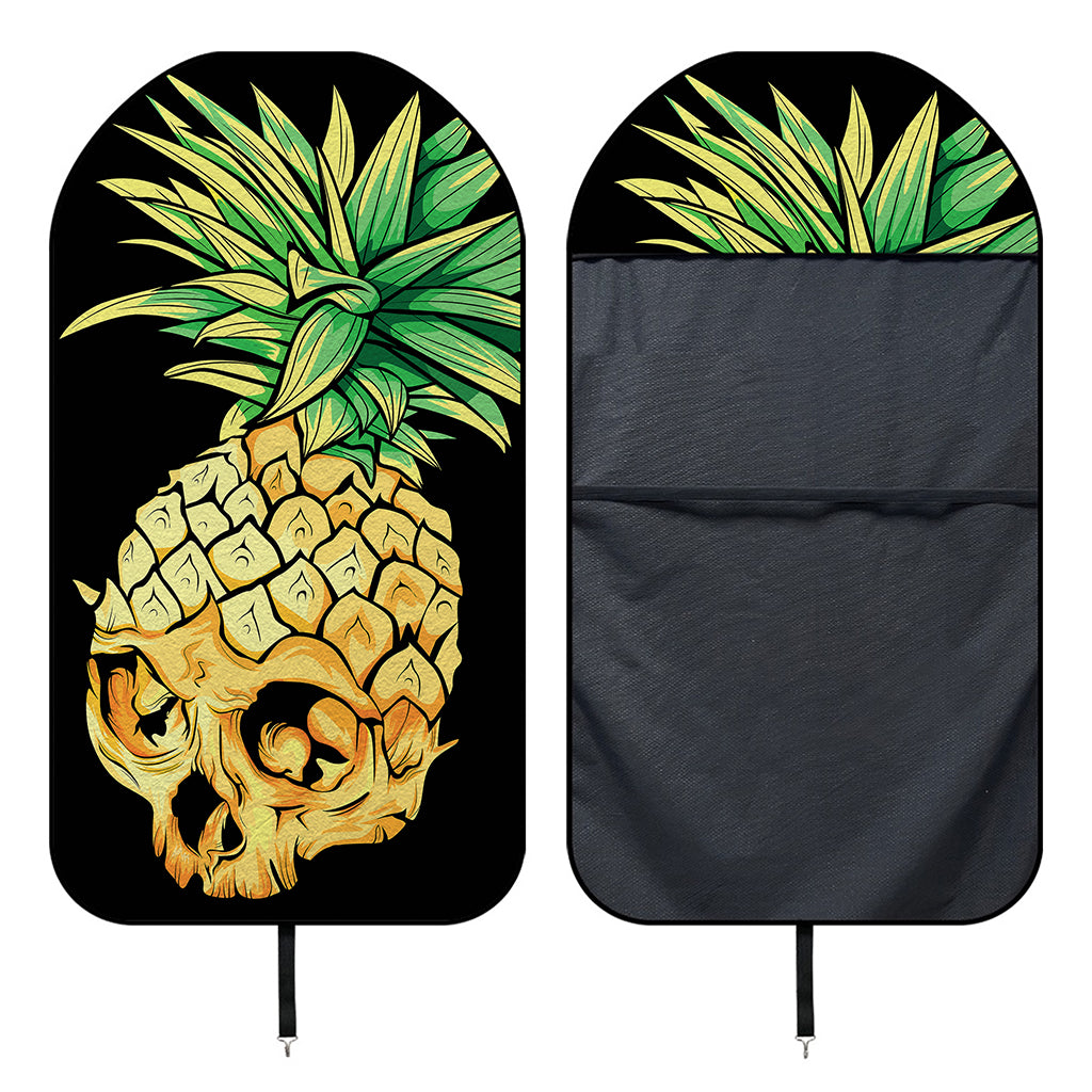 Pineapple Skull Print Waterproof Car Seat Cover