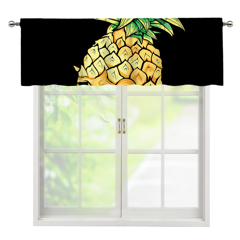 Pineapple Skull Print Window Valance