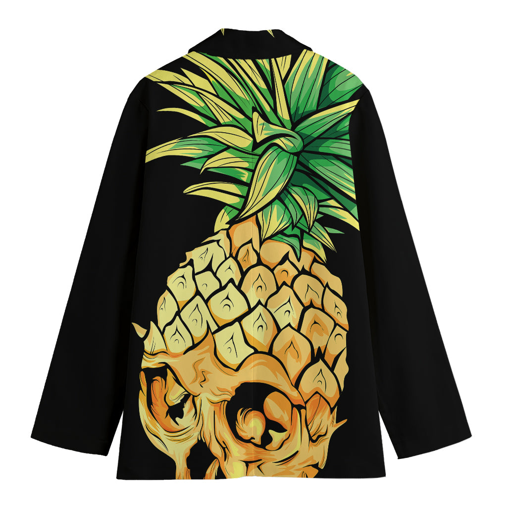 Pineapple Skull Print Women's Blazer