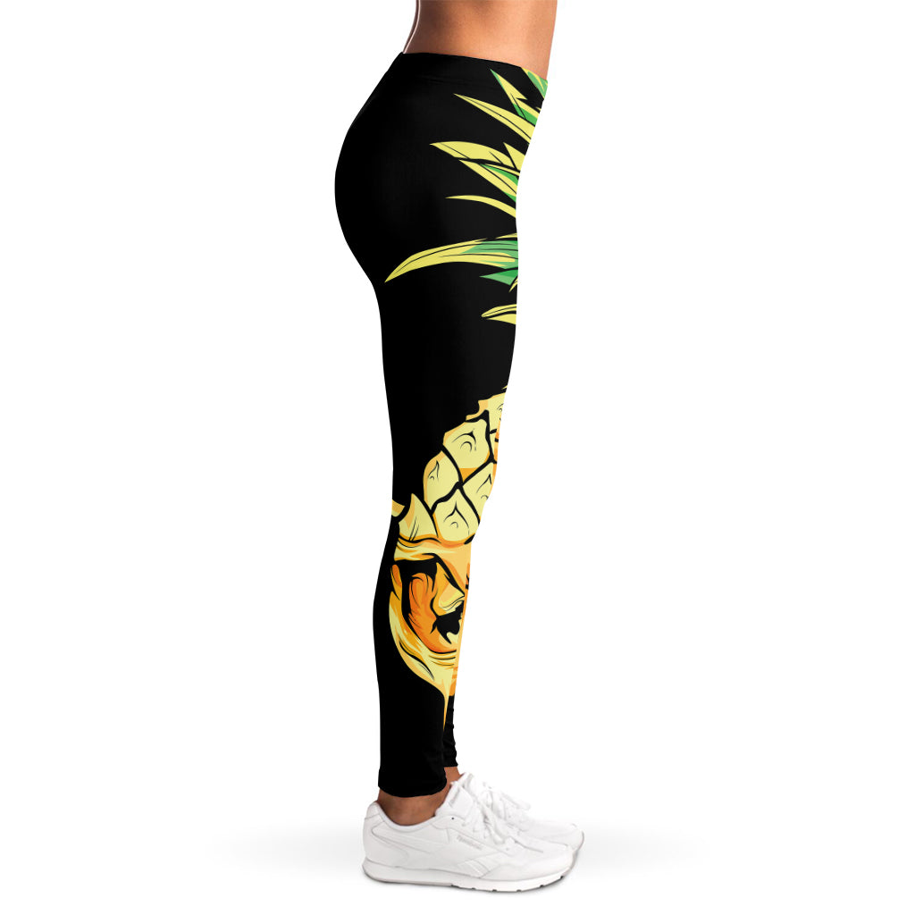 Pineapple Skull Print Women's Leggings