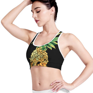 Pineapple Skull Print Women's Sports Bra