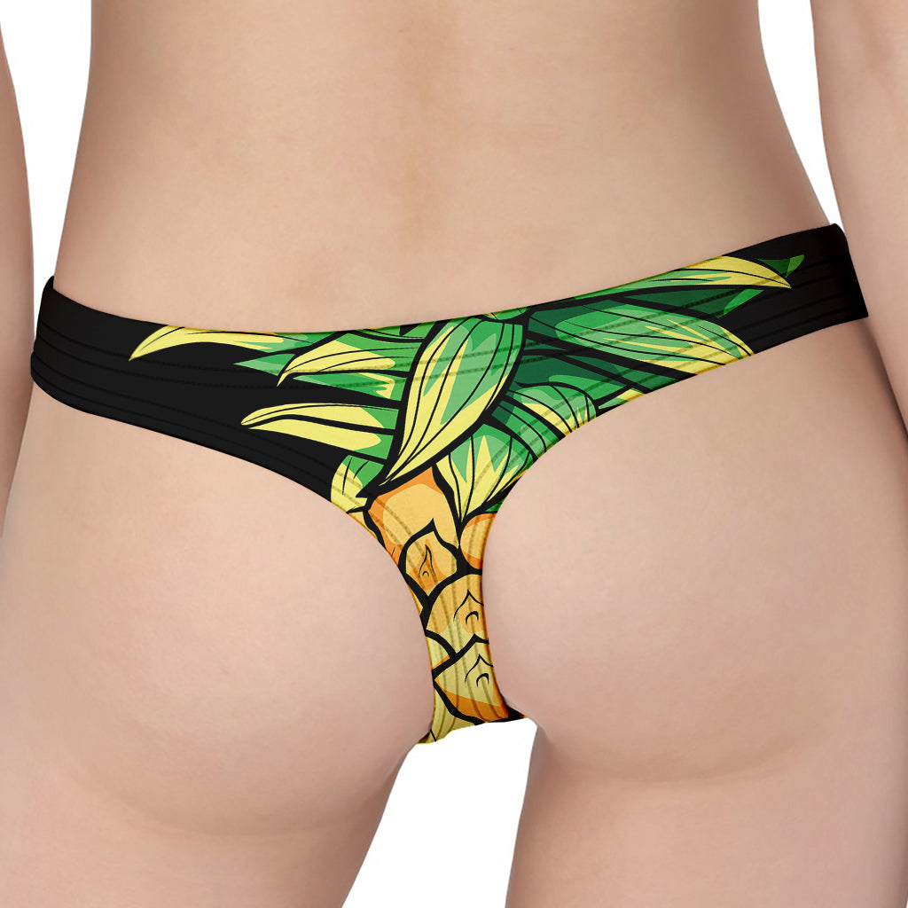 Pineapple Skull Print Women's Thong