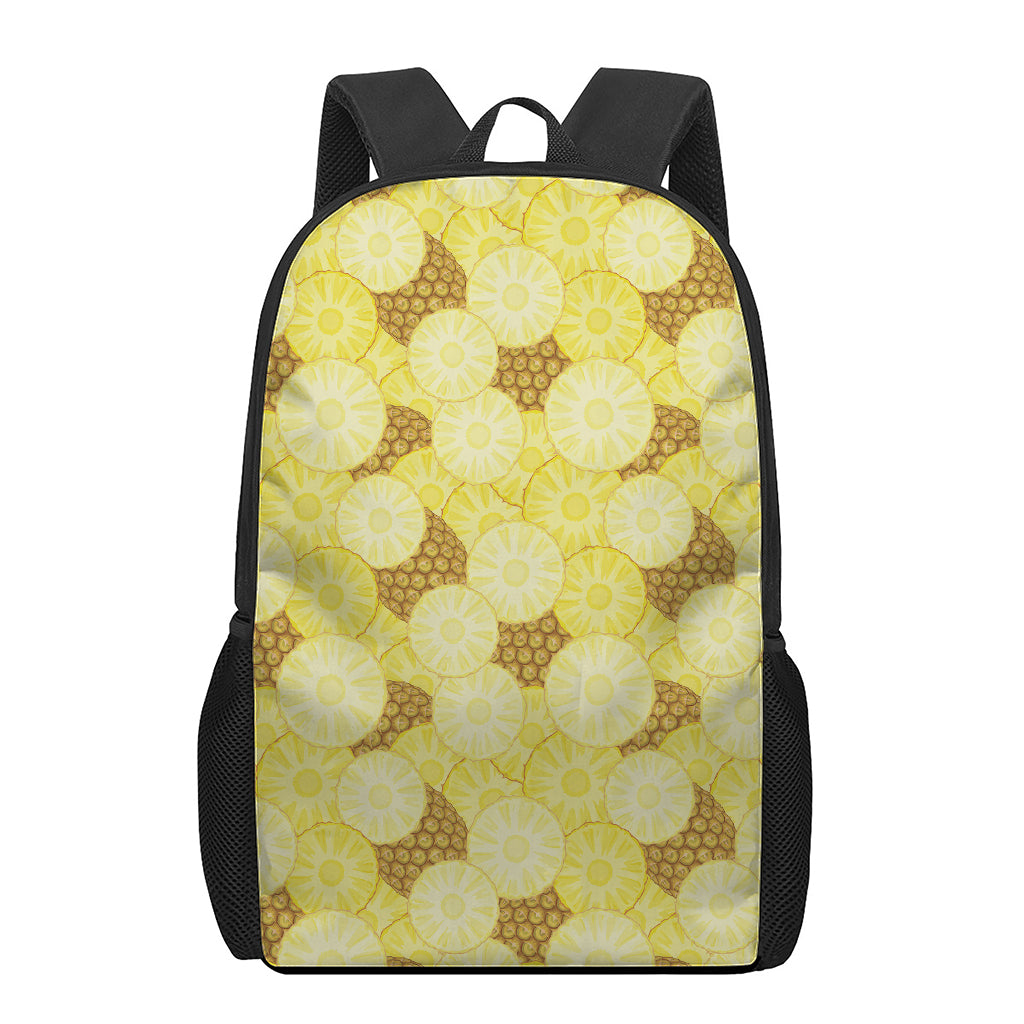 Pineapple Slices Pattern Print 17 Inch Backpack