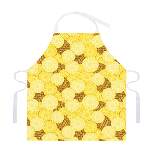 Pineapple Slices Pattern Print Adjustable Apron