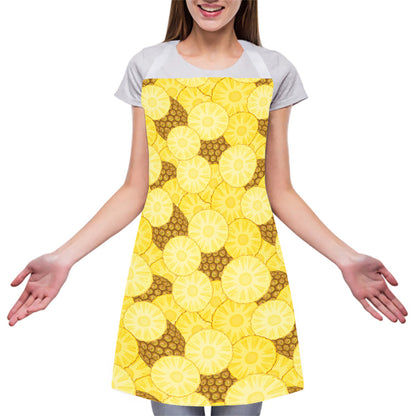 Pineapple Slices Pattern Print Adjustable Apron