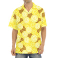 Pineapple Slices Pattern Print Aloha Shirt