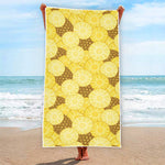 Pineapple Slices Pattern Print Beach Towel