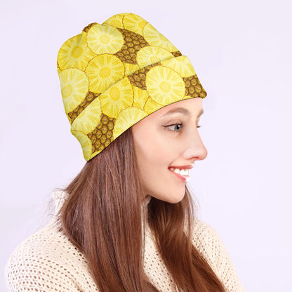 Pineapple Slices Pattern Print Beanie