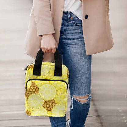 Pineapple Slices Pattern Print Bible Tote Bag