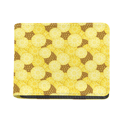 Pineapple Slices Pattern Print Bifold Wallet
