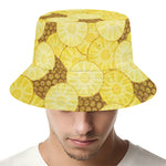 Pineapple Slices Pattern Print Bucket Hat