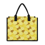 Pineapple Slices Pattern Print Canvas Tote Bag
