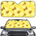 Pineapple Slices Pattern Print Car Windshield Sun Shade