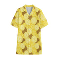 Pineapple Slices Pattern Print Cotton Hawaiian Shirt