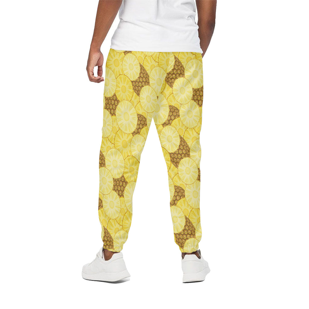 Pineapple Slices Pattern Print Cotton Pants
