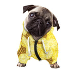 Pineapple Slices Pattern Print Dog Zip Up Hoodie