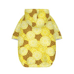Pineapple Slices Pattern Print Dog Zip Up Hoodie