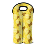Pineapple Slices Pattern Print Double Neoprene Wine Tote