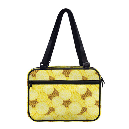 Pineapple Slices Pattern Print Double Strap Bible Bag