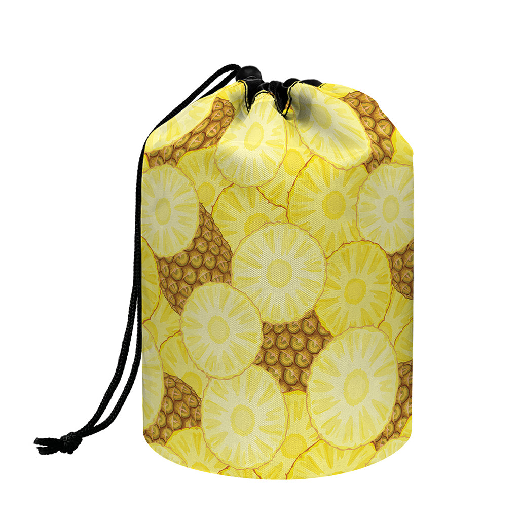 Pineapple Slices Pattern Print Drawstring Makeup Bag