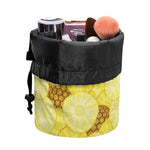 Pineapple Slices Pattern Print Drawstring Makeup Bag