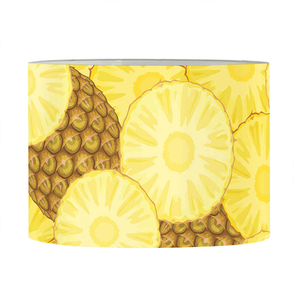 Pineapple Slices Pattern Print Drum Lamp Shade