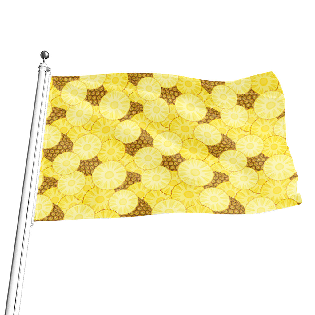 Pineapple Slices Pattern Print Flag