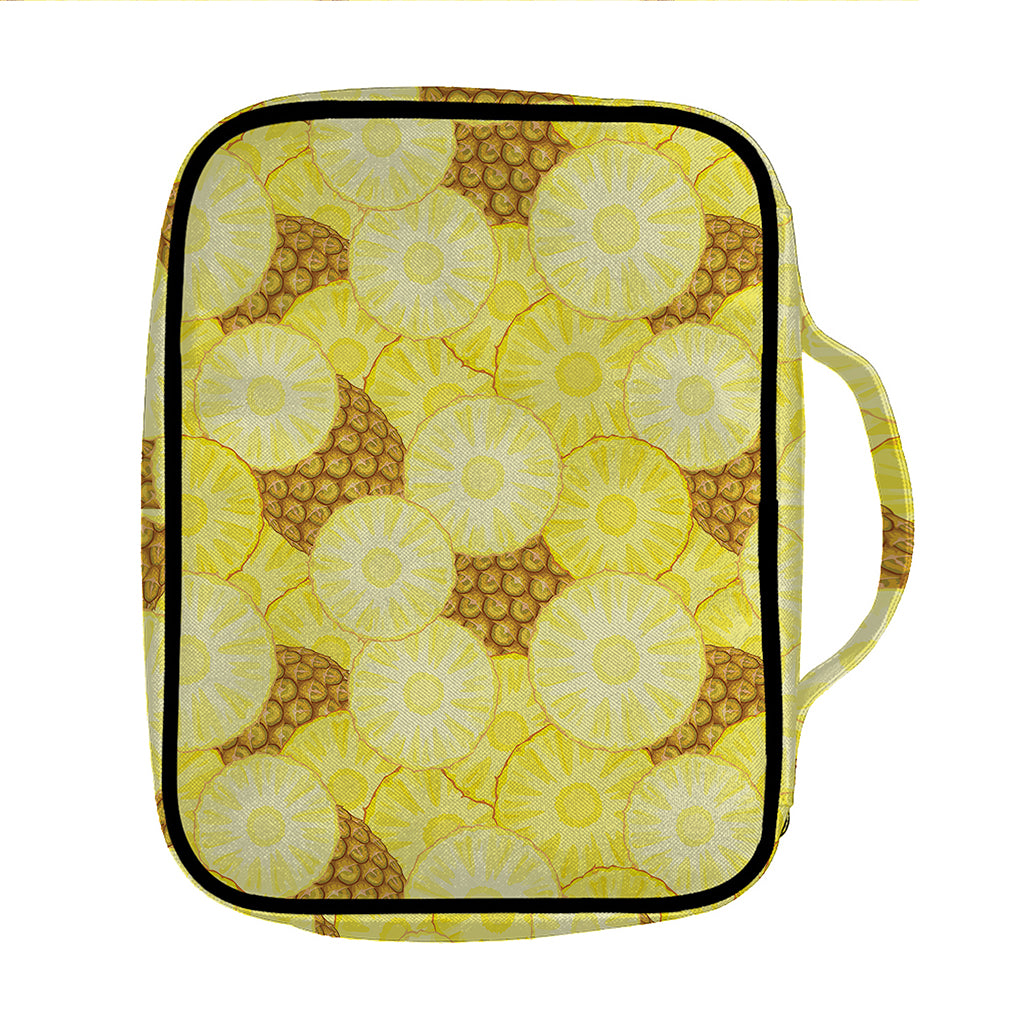 Pineapple Slices Pattern Print Front Pocket Bible Bag