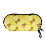 Pineapple Slices Pattern Print Glasses Case
