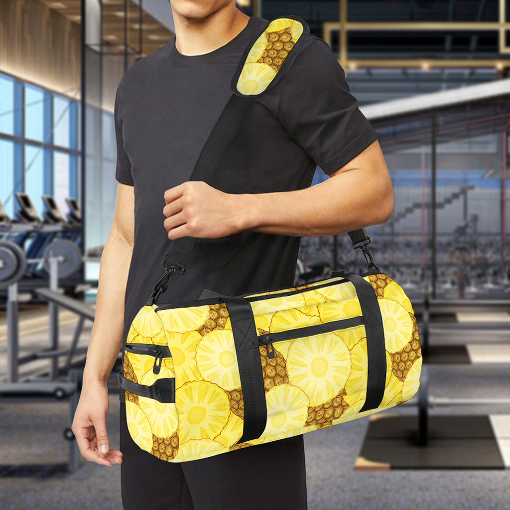 Pineapple Slices Pattern Print Gym Bag