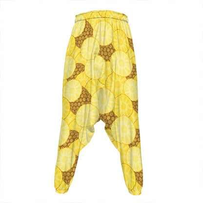 Pineapple Slices Pattern Print Hammer Pants