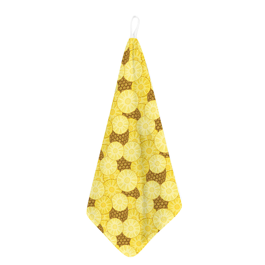 Pineapple Slices Pattern Print Hand Towel