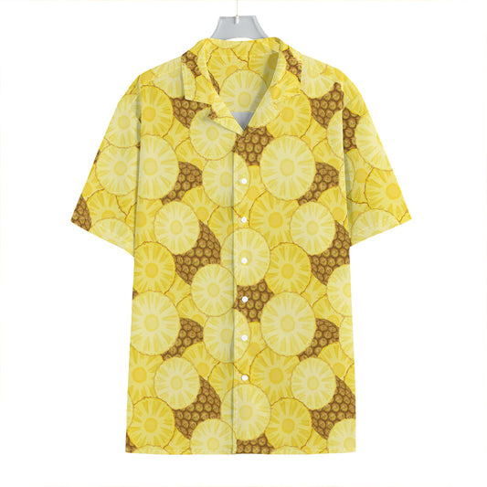 Pineapple Slices Pattern Print Hawaiian Shirt