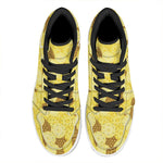 Pineapple Slices Pattern Print High Top Leather Sneakers